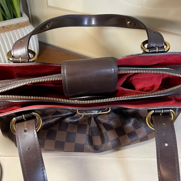 Louis Vuitton Sistina Pm Damier Ebene Shoulder Bag & Matching Sistina Wallet - Picture 13 of 14